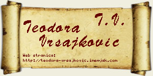 Teodora Vrsajković vizit kartica